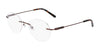 Pure AIRLOCK CROP Eyeglasses / Satin Brown / Size 50