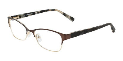 Marchon NYC SURREY Eyeglasses Brown-Gold