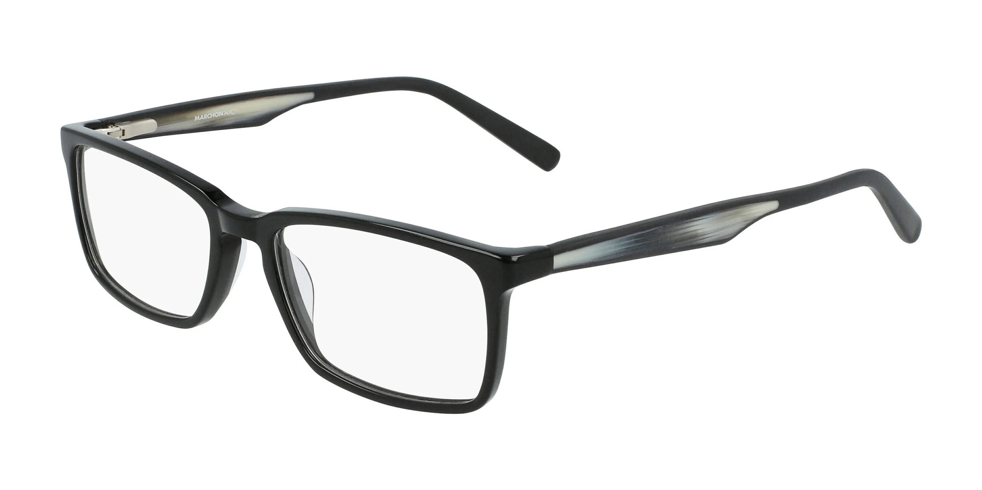 Marchon NYC MOORE Eyeglasses Shiny Black