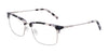 Marchon NYC 2028 Eyeglasses | Size 54 / Grey Tortoise/Matte Silver
