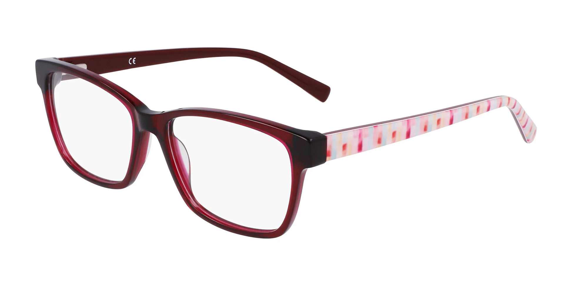Marchon NYC 5023 Eyeglasses Crystal Red / Pink Mosiac