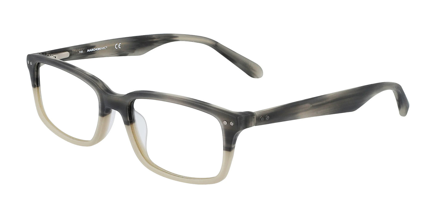 Marchon NYC CARLTON 2 Eyeglasses Matte Smoke Horn