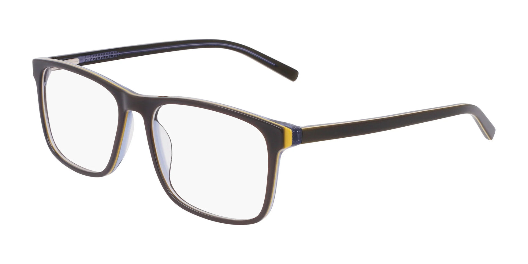 Marchon NYC 3030 Eyeglasses Olive / Mustard / Blue Crystal Lam