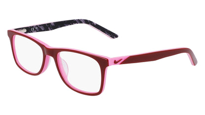 Nike 5549 Eyeglasses Night Maroon / Pink Spell