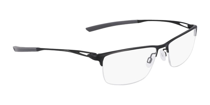 Nike 6064 Eyeglasses | Size 56 / Satin Black / Dark Grey