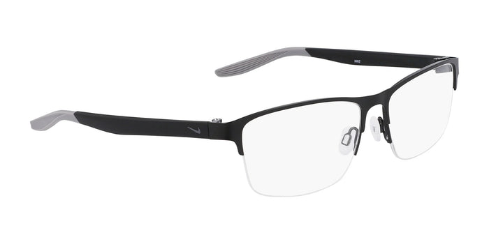 Nike 8153 Eyeglasses | Size 55 / Satin Black / Matte Black