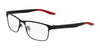 Nike 8130 Eyeglasses / Satin Black/Gym Red / Size 54