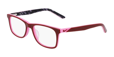 Nike 5549 Eyeglasses Night Maroon / Pink Spell