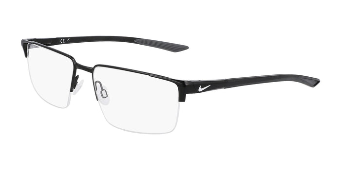 Nike 8054 Eyeglasses | Size 55 / Satin Black / Matte Black