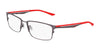 Nike 4315 Eyeglasses | Size 55 / Satin Gunmetal/University Red