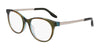 Nike 7173 Eyeglasses | Size 51 / Olive/Blue Laminate