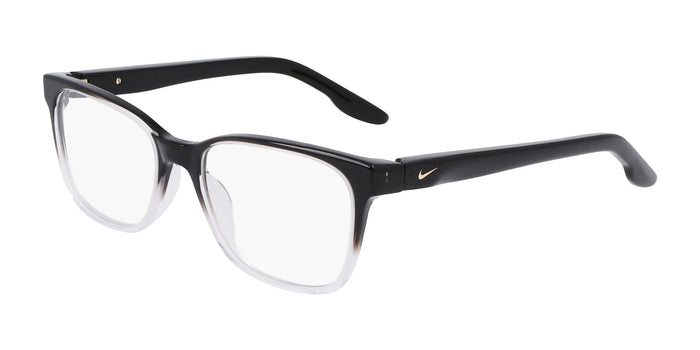 Nike 7177 Eyeglasses | Size 53 / Black / Clear Gradient