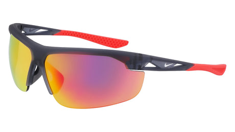 Nike WINDTRACK FV2398 Sunglasses Matte Dark Grey / Red Mirror