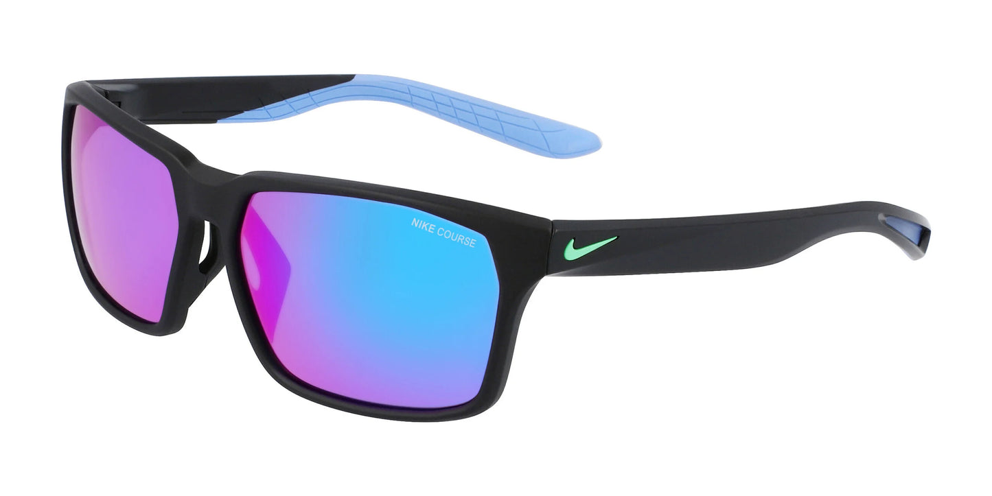 Nike MAVERICK RGE DC3295 Sunglasses Matte Black / Turq Mirror