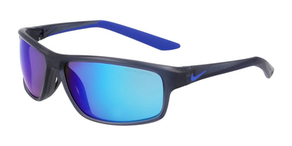 Nike RABID 22 DV2153 Sunglasses Matte Dark Grey / Blue Mirror