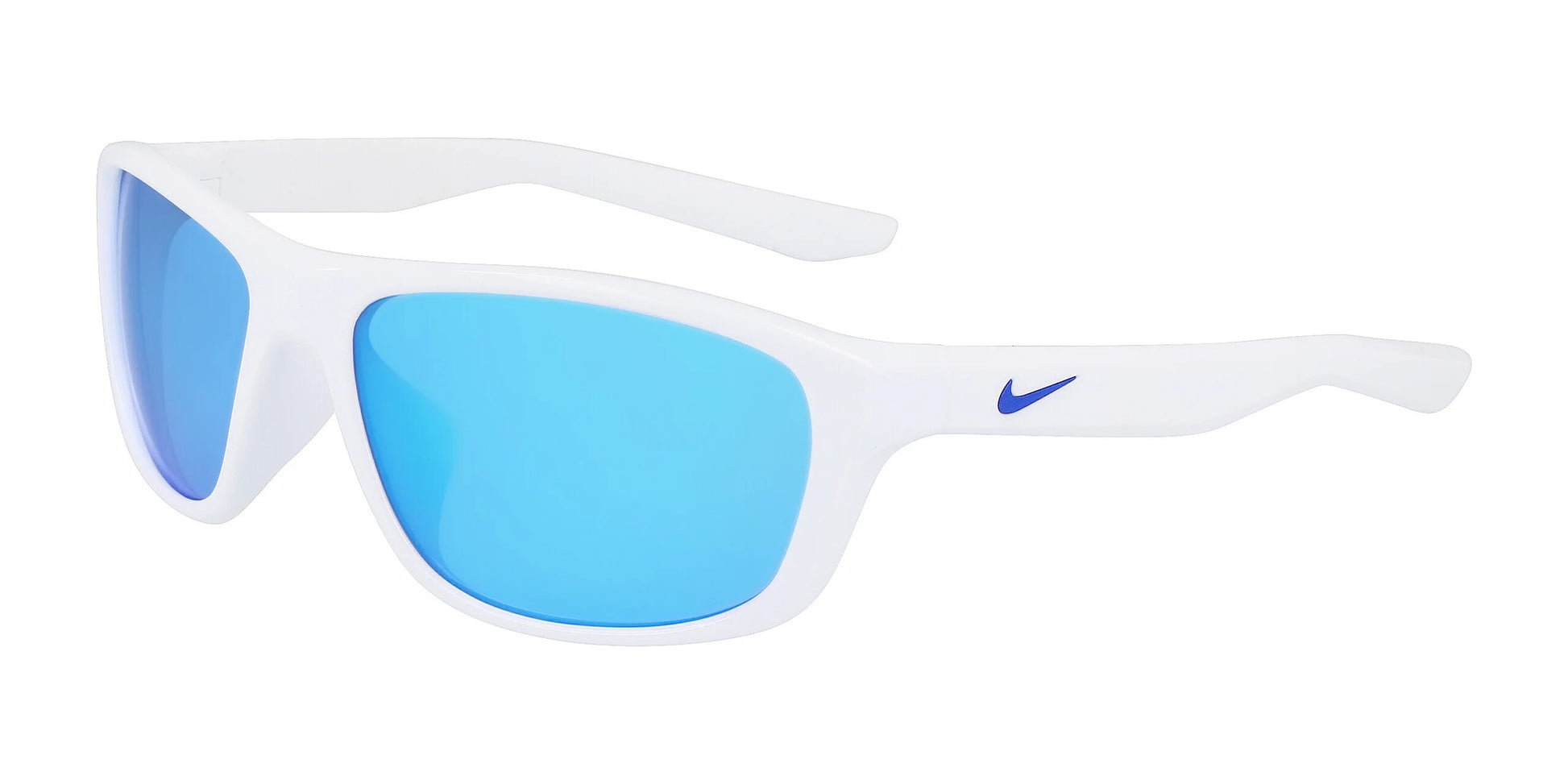 Nike LYNK FD1817 Sunglasses White / Blue Mirror