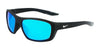 Nike BRAZEN BOOST FJ1978 Sunglasses | Size 57 / Matte Black/Grey/Blue