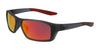 Nike BRAZEN SHADOW FJ1987 Sunglasses | Size 59 / Matte Dark Grey/Black/Red Mirr