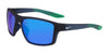 Nike BRAZEN FURY FJ2264 Sunglasses | Size 60 / Matte Midnight Navy/Turq Mirro