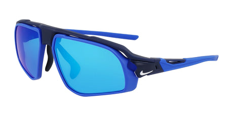 Nike FLYFREE FV2391 Sunglasses Matte Navy / Blue Mirror / Volt