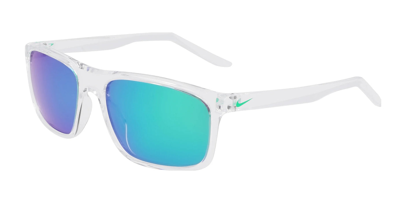 Nike FIRE FD1819 Sunglasses Clear / Polar Green Mirror