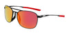 Nike ACE DRIVER EV24008 Sunglasses | Size 56 / Satin Black/Red Mirror