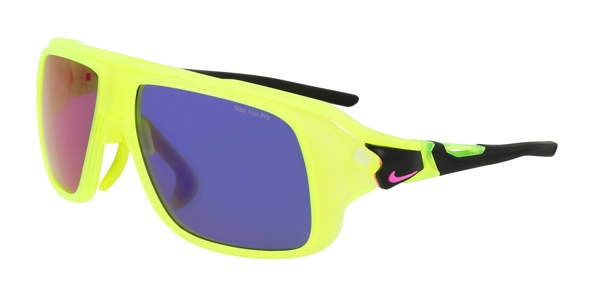 Nike FLYFREE SOAR EV24001 Sunglasses Matte Volt / Infrared Mir / Clear