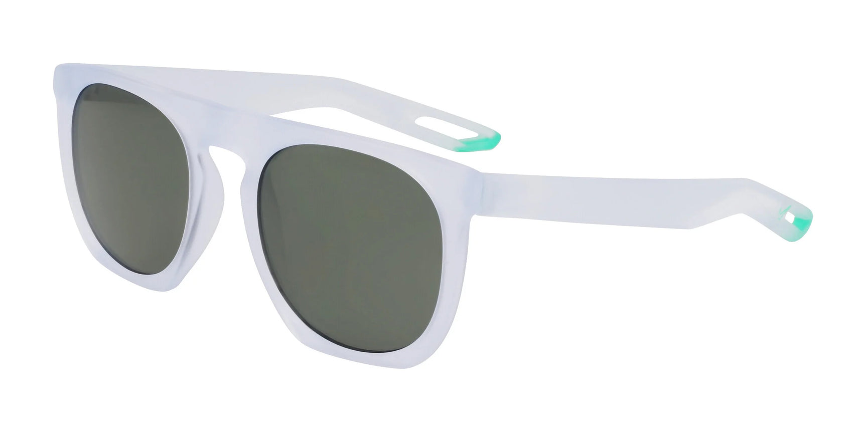 Nike FLATSPOT XXII DV2258 Sunglasses Matte Pure Platinum / Green