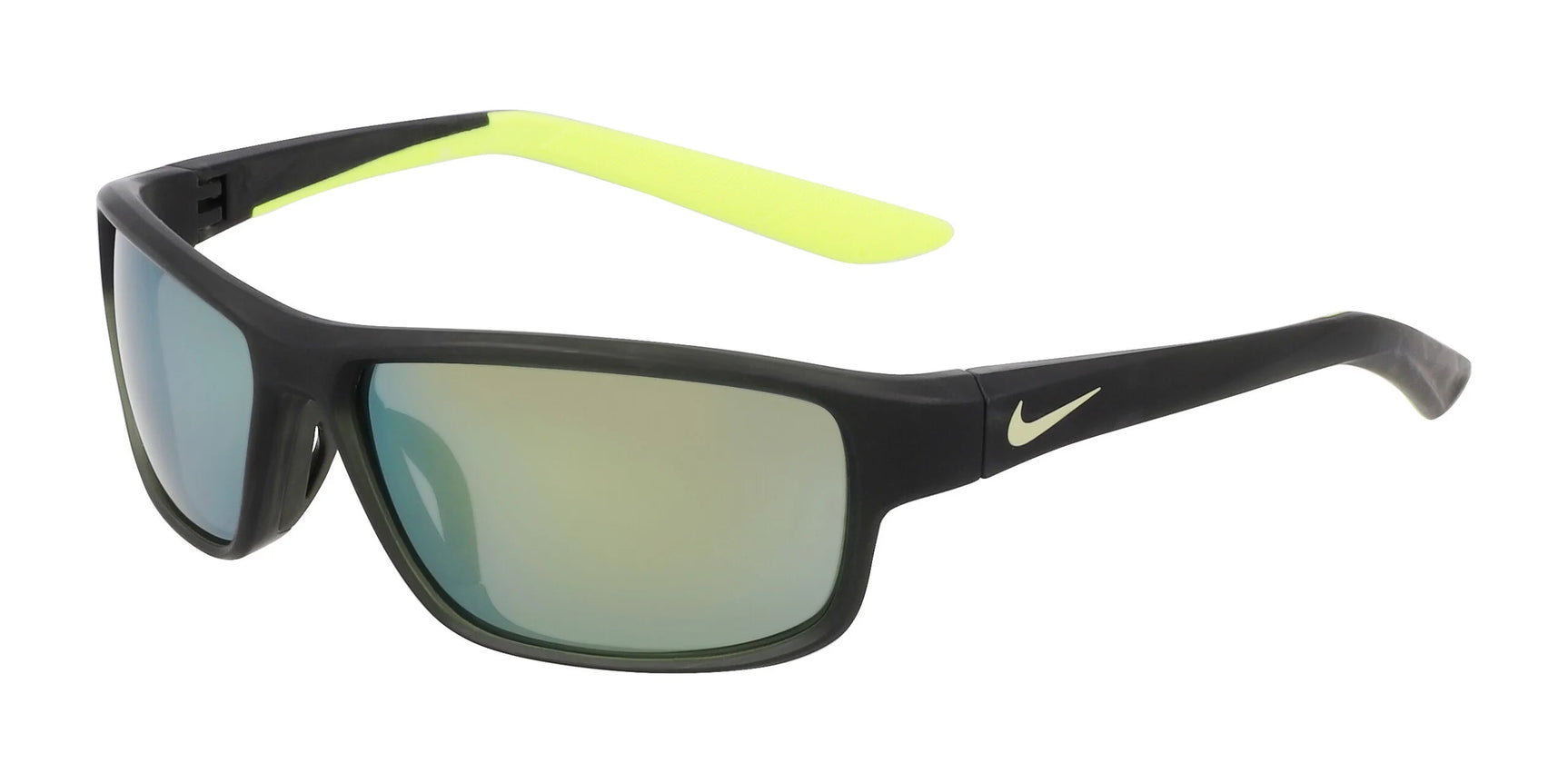 Nike RABID 22 JR IF1054X Sunglasses Matte Sequoia / Yellow Mirror