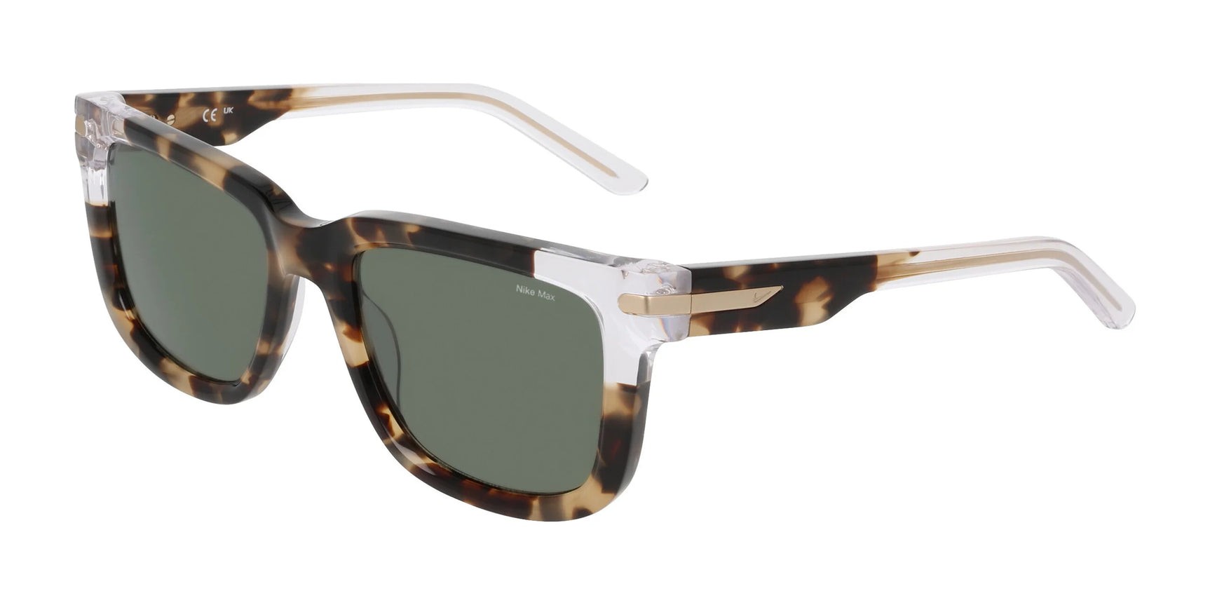 Nike CRESCENT FALL IH0898X Sunglasses Khaki Tortoise / Green