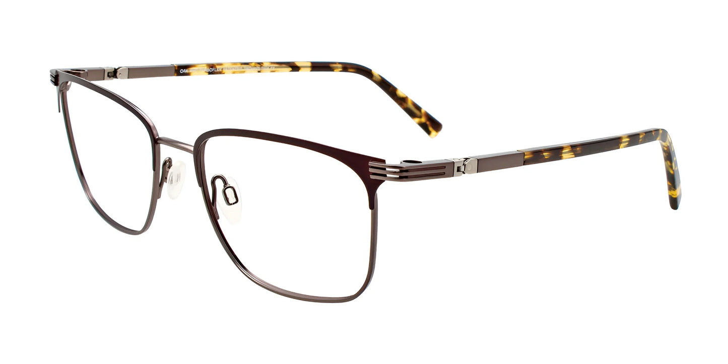 OAK NYC O3000 Eyeglasses with Clip-on Sunglasses Matt Dark Brown & Matt Dark Steel