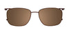 OAK NYC O3000 Eyeglasses with Clip-on Sunglasses | Size 54 / Matt Dark Brown & Matt Dark Steel