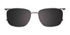 OAK NYC O3000 Eyeglasses with Clip-on Sunglasses | Size 54 / Matt Dark Brown & Matt Dark Steel