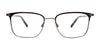 OAK NYC O3000 Eyeglasses with Clip-on Sunglasses | Size 54 / Matt Dark Brown & Matt Dark Steel
