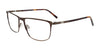 OAK NYC O3001 Eyeglasses with Clip-on Sunglasses | Size 59 / Matt Dark Brown & Matt Light Brown