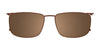 OAK NYC O3001 Eyeglasses with Clip-on Sunglasses | Size 59 / Matt Dark Brown & Matt Light Brown