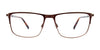 OAK NYC O3001 Eyeglasses with Clip-on Sunglasses | Size 59 / Matt Dark Brown & Matt Light Brown