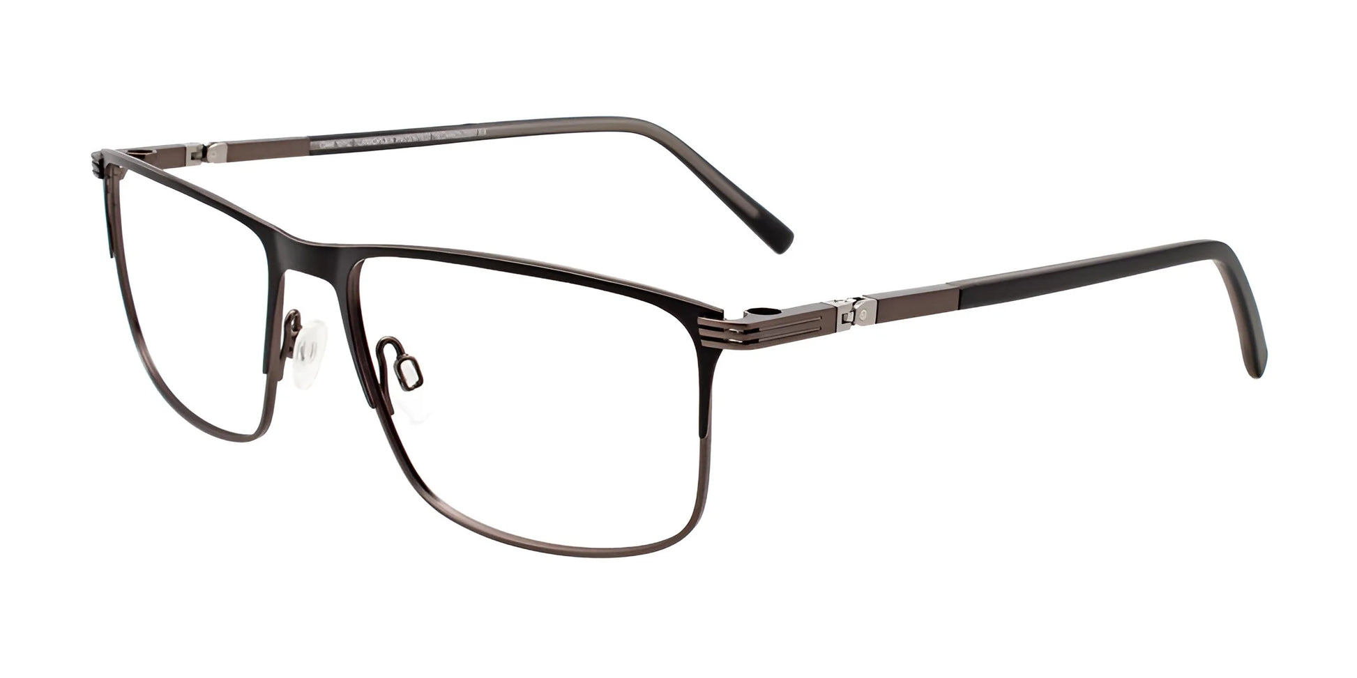 OAK NYC O3001 Eyeglasses with Clip-on Sunglasses Matt Grey & Matt Black