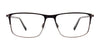 OAK NYC O3001 Eyeglasses with Clip-on Sunglasses | Size 59 / Matt Dark Brown & Matt Light Brown
