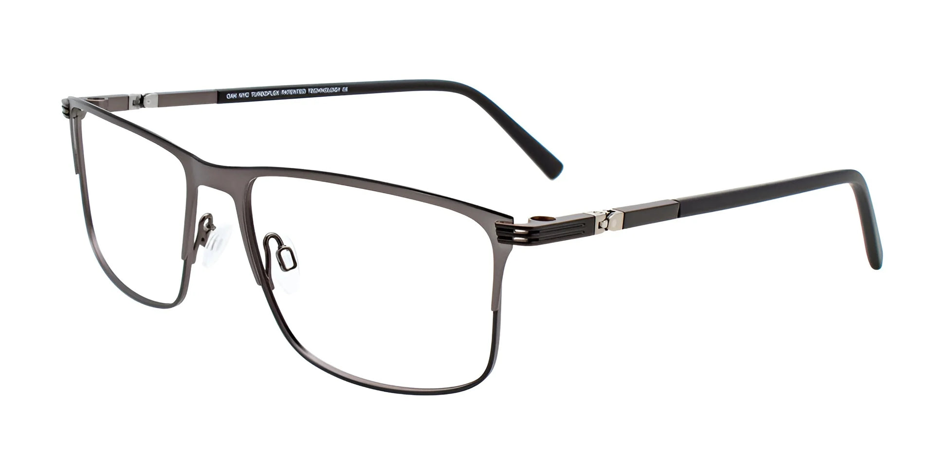OAK NYC O3001 Eyeglasses with Clip-on Sunglasses Matt Black & Matt Dark Grey