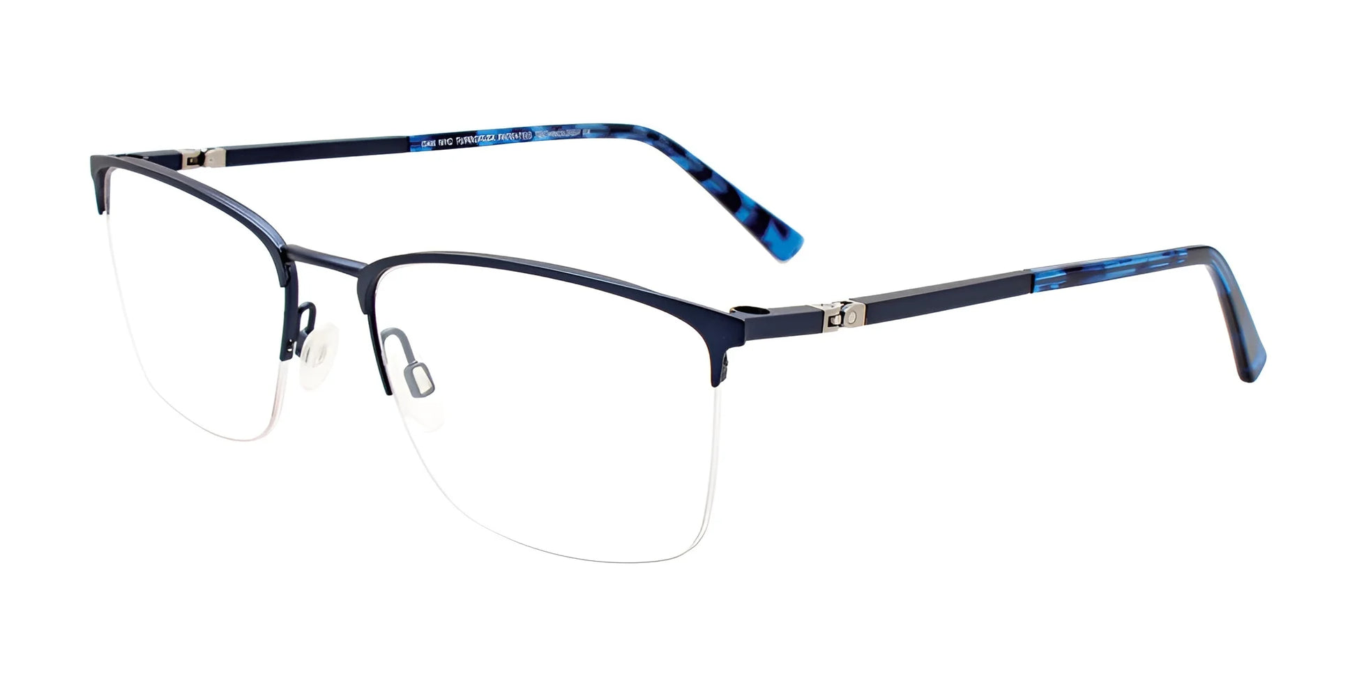 OAK NYC O3002 Eyeglasses with Clip-on Sunglasses Matt Dark Blue