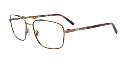 OAK NYC O3003 Eyeglasses with Clip-on Sunglasses Matt Dark Brown & Matt Brown