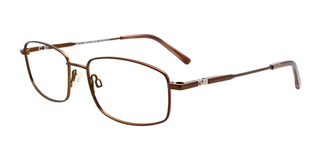 OAK NYC O3004 Eyeglasses with Clip-on Sunglasses Brown / Gold