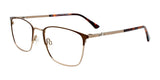 OAK NYC O3007 Eyeglasses with Clip-on Sunglasses Matt Brown & Matt Light Brown