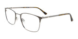 OAK NYC O3007 Eyeglasses with Clip-on Sunglasses Shiny Steel & Matt Dark Steel Green