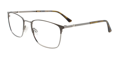 OAK NYC O3007 Eyeglasses with Clip-on Sunglasses Shiny Steel & Matt Dark Steel Green