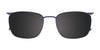 OAK NYC O3007 Eyeglasses with Clip-on Sunglasses | Size 54 / Matt Blue & Matt Silver