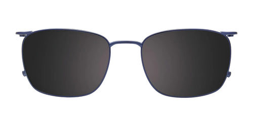 OAK NYC O3007 Eyeglasses with Clip-on Sunglasses / Size 54 / Matt Blue & Matt Silver