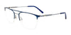 OAK NYC O3008 Eyeglasses with Clip-on Sunglasses | Size 52 / Matt Blue