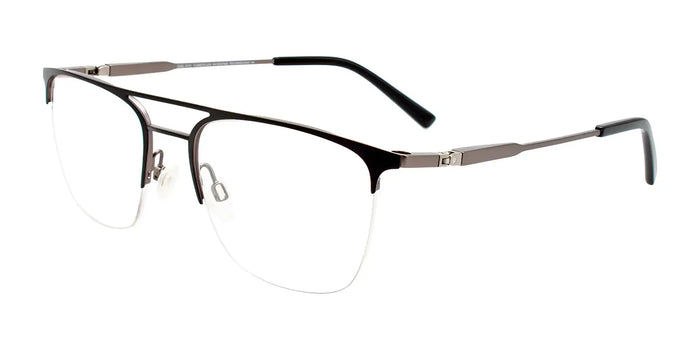 OAK NYC O3008 Eyeglasses with Clip-on Sunglasses | Size 52 / Matt Black